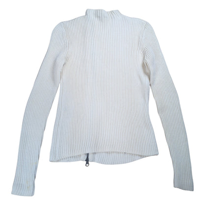 JIL SANDER NAVY Double Zip Drivers Rib Knit Size XS