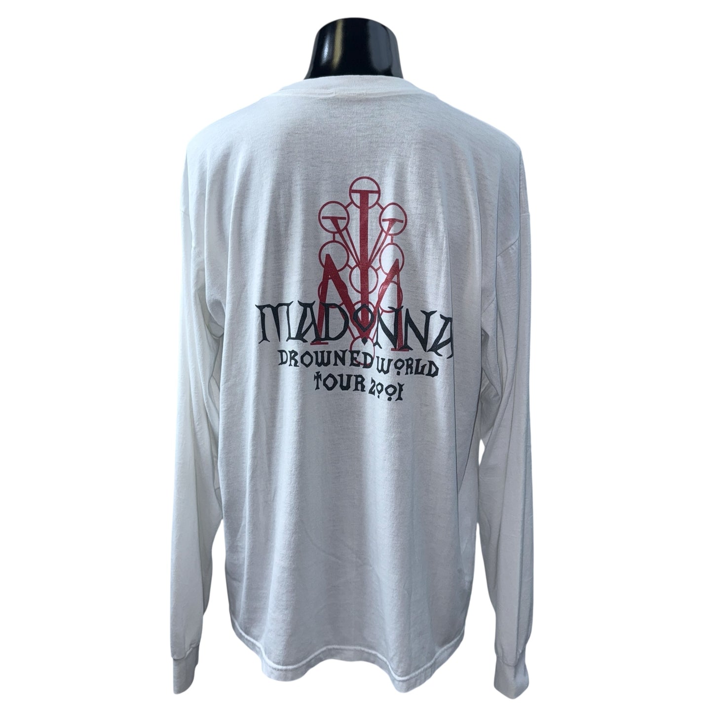 MADONNA ''DROWNED WORLD TOUR 2001'' Long Sleeve T-Shirt Size XL