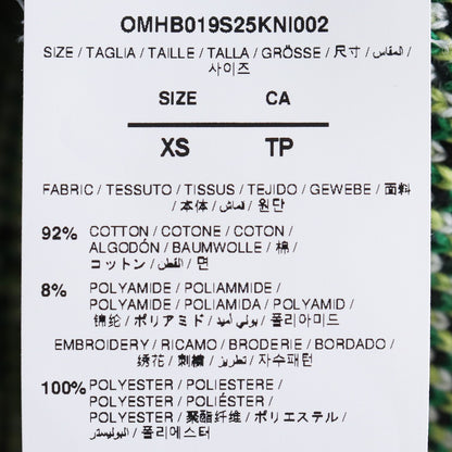 OFF-WHITE BLACK CROCODILE VARSITY Patch Cardigan Size XS