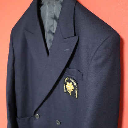 Yohji Yamamoto JR Tokai Gold Emblem DB Suit Jacket Size M