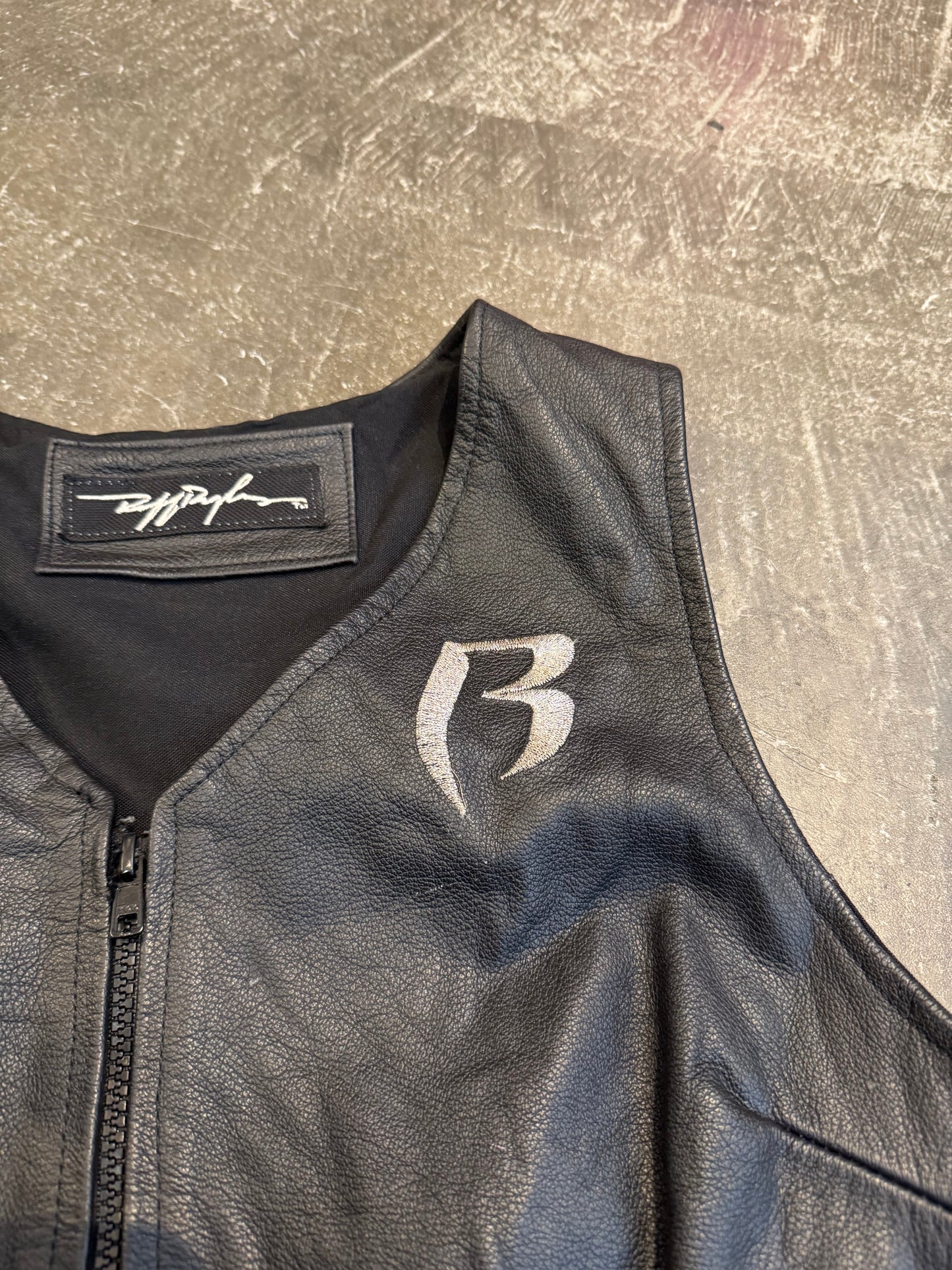 Ruff Ryders Black Leather Shirt Size M