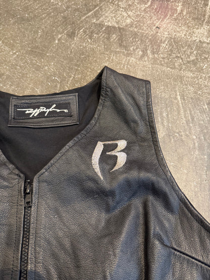 Ruff Ryders Black Leather Shirt Size M