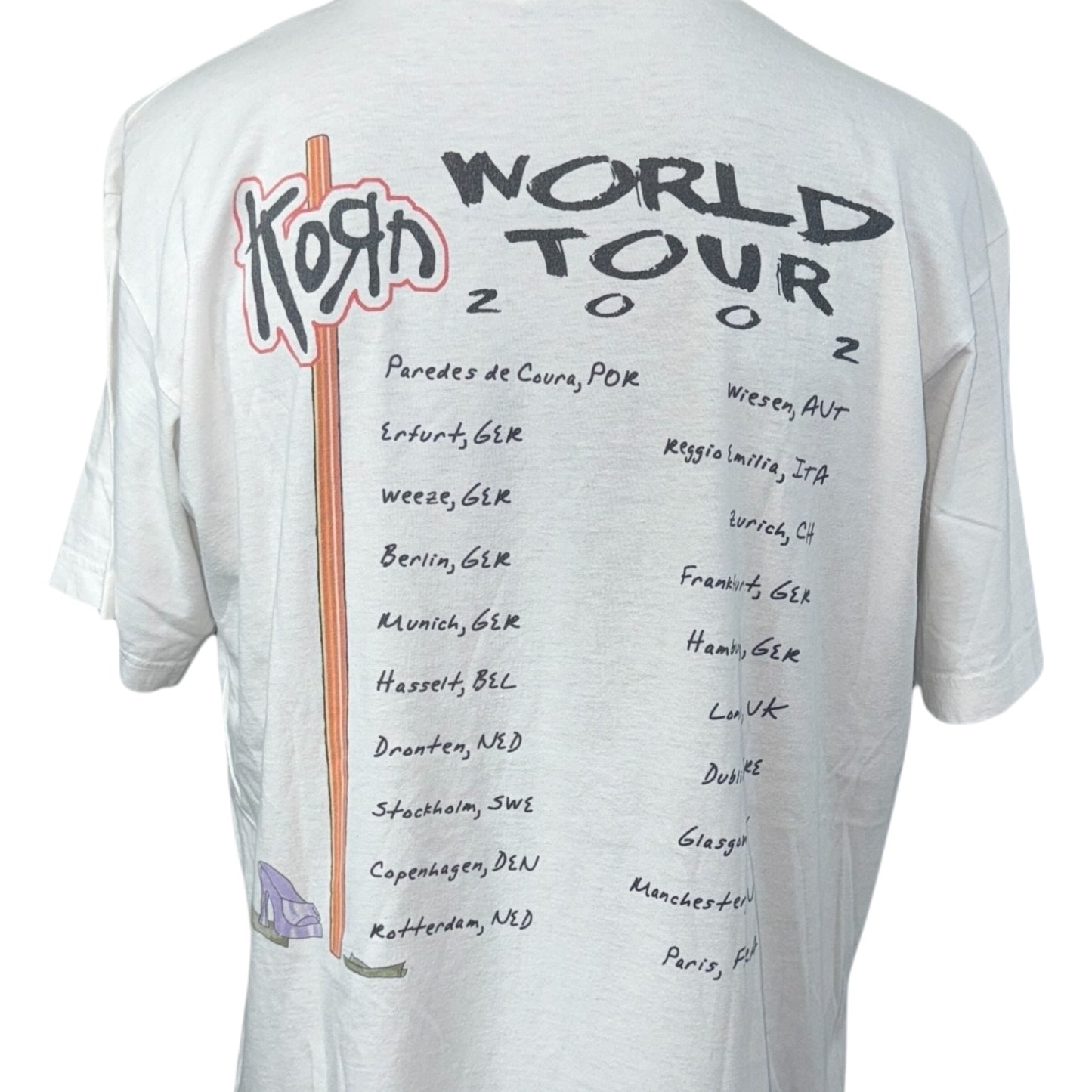 KORN 02 WORLD TOUR T-Shirt Size XL
