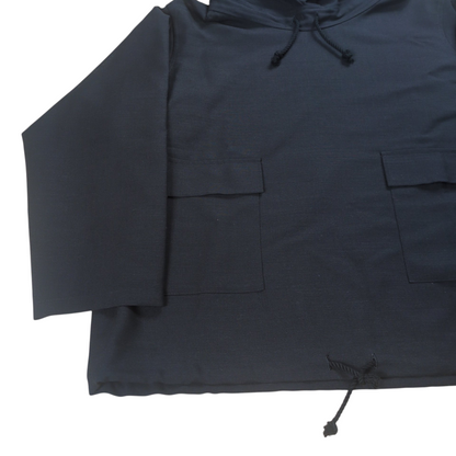 Y's Summer Wool Gabardine Smock Hoodie