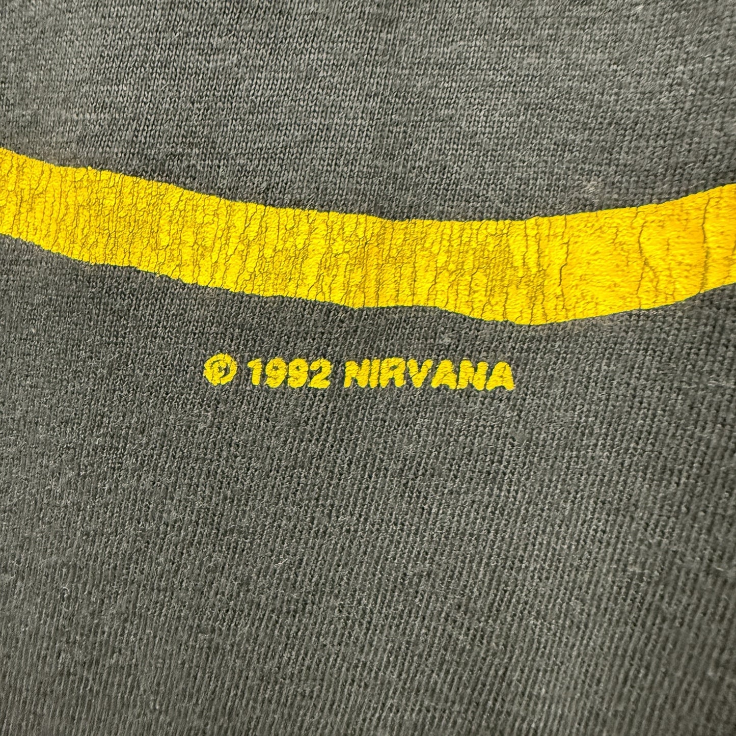 NIRVANA 90s Vintage Smiley Face T-Shirt Size XL