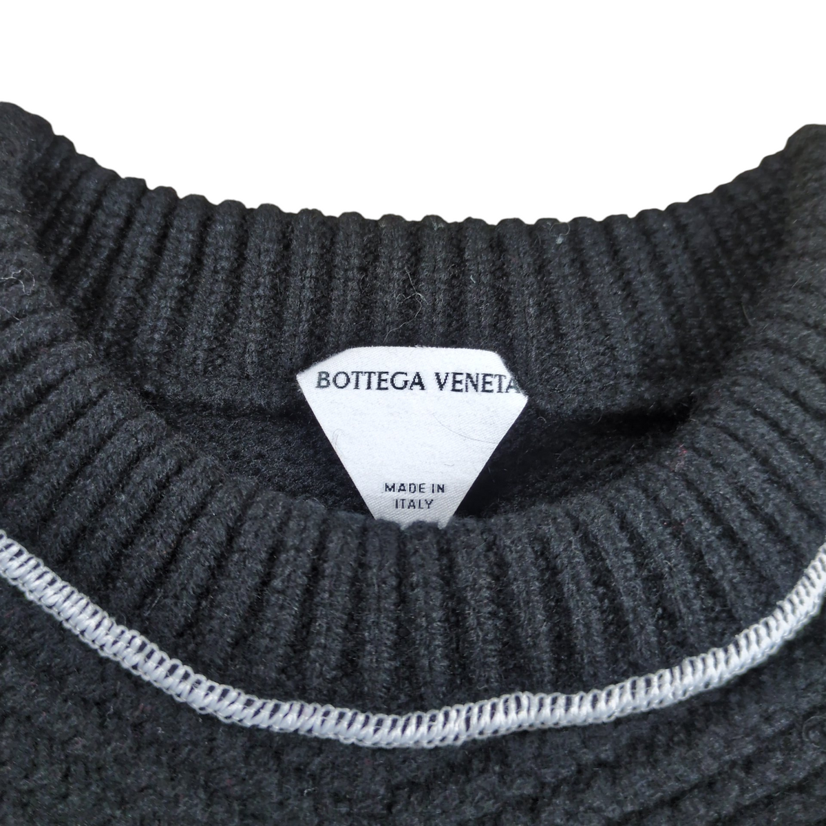 BOTTEGA VENETA Cashmere Blend Overlock Sweater Black Size XS