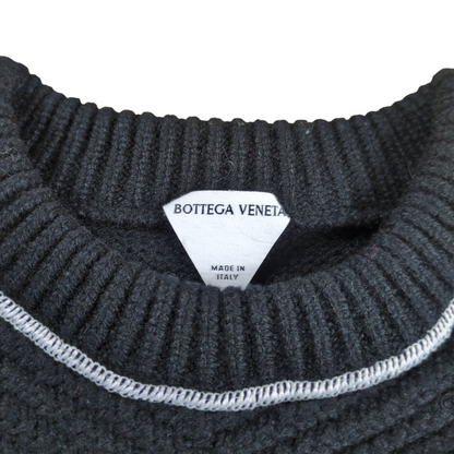 BOTTEGA VENETA Cashmere Blend Overlock Sweater Black Size XS