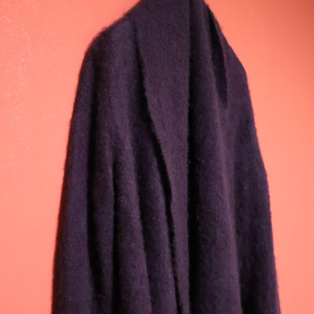 ISSEY MIYAKE 03AW Cashmere Shawl Collar Coat Purple Size 2