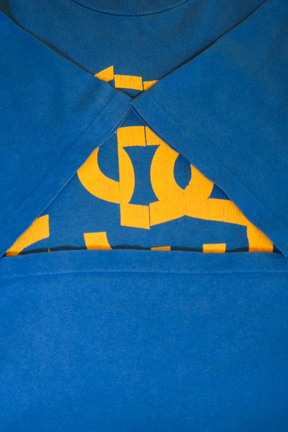 STUSSY tee CHANEL LOGO 90s Blue Cotton T-Shirt Size M