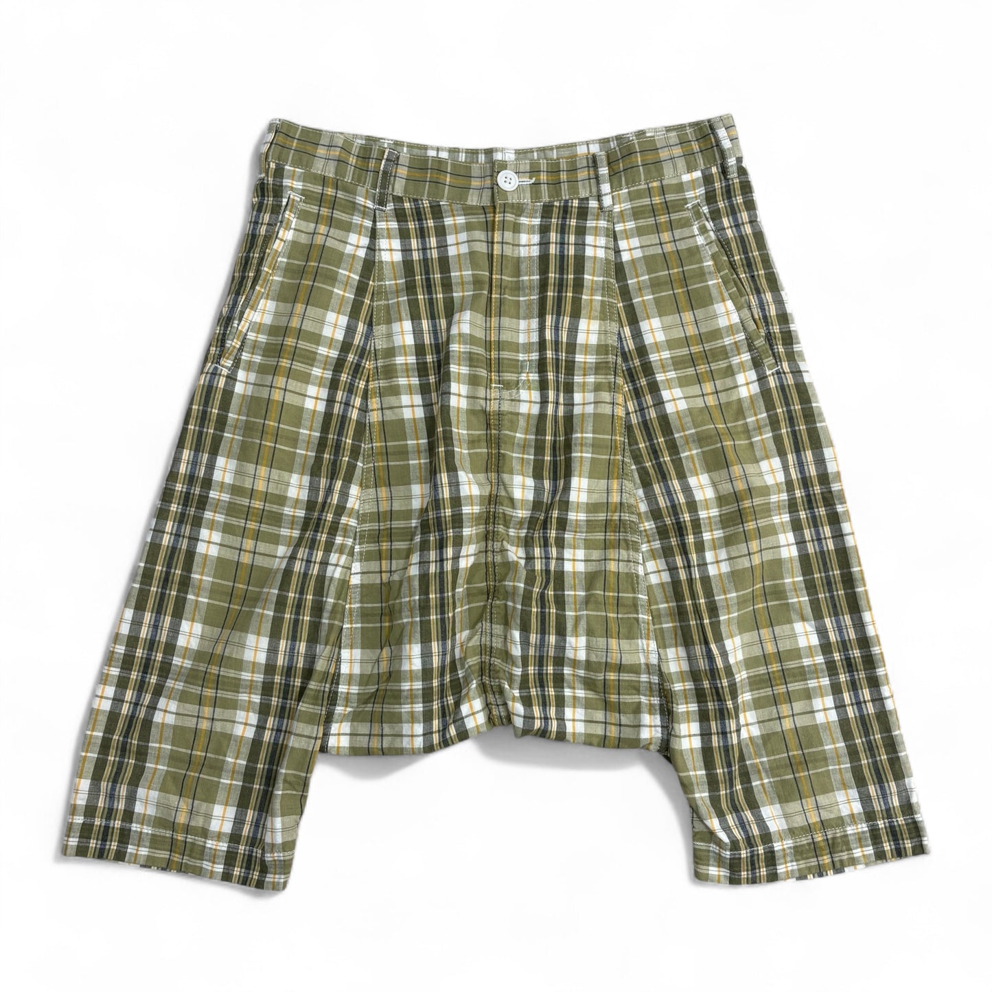 Comme des Garcons Green Check Sarouel Pants Size XS