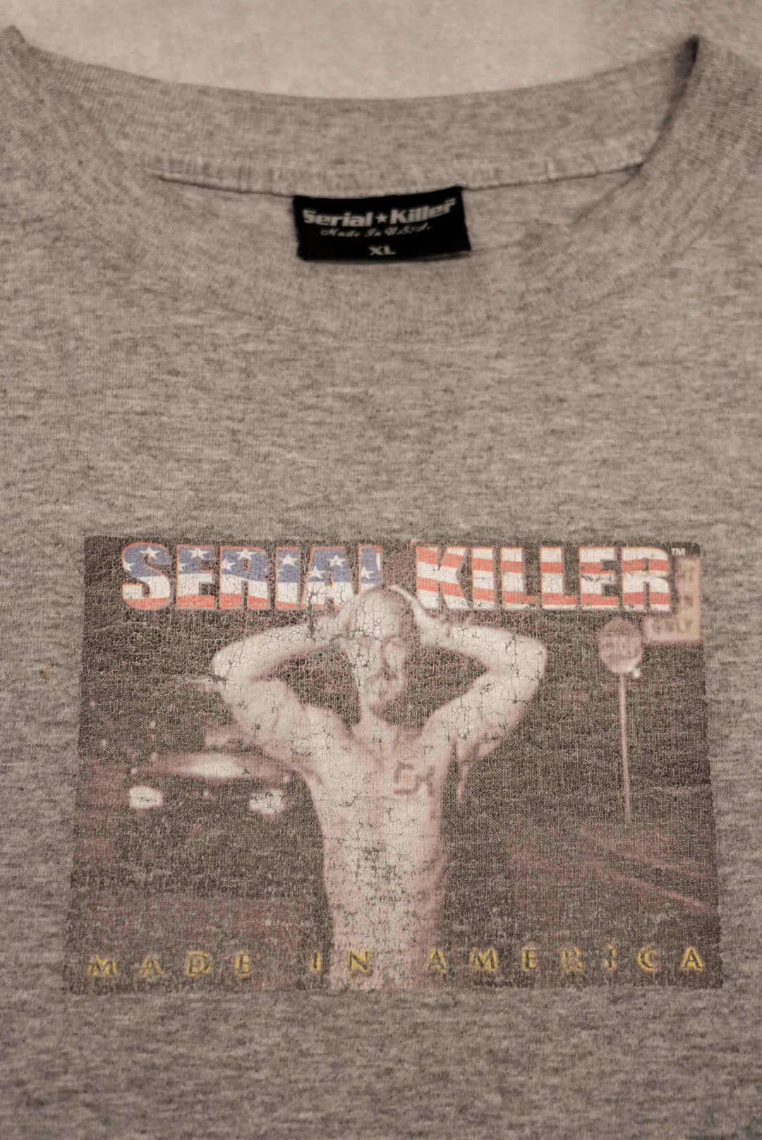 SERIAL KILLER American History X 90s Grey T-Shirt Size XL
