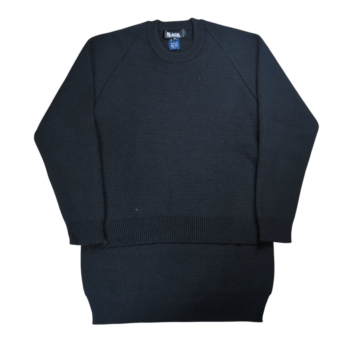 BLACK COMME des GARCONS Crew Neck Long Sleeve Sweater Size M
