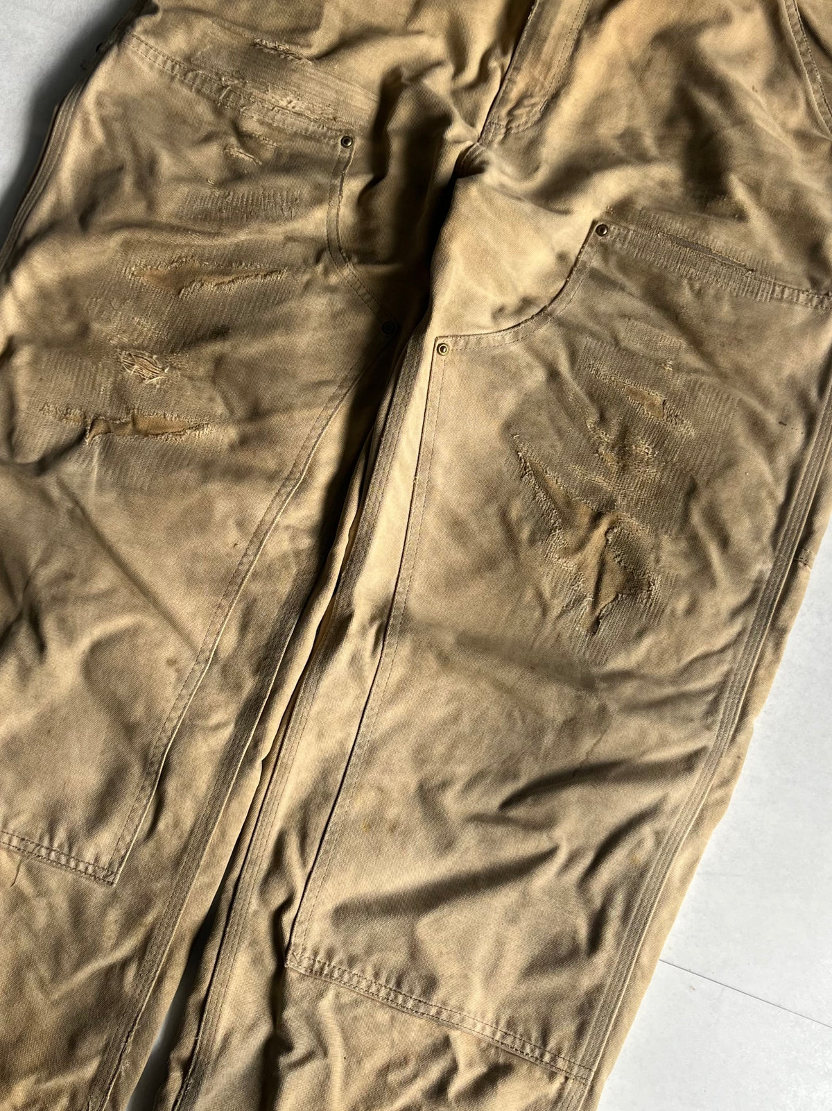 Carhartt Beige Damaged Work Pants