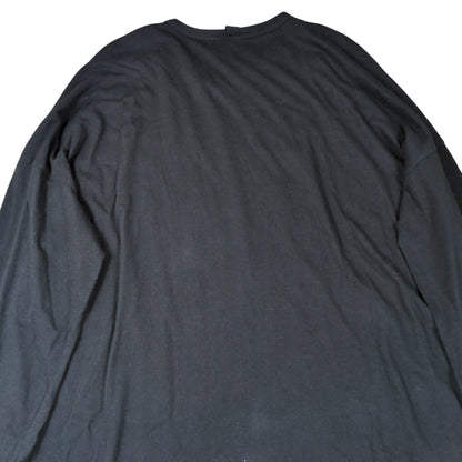 Y's Flipped Logo Oversized Long Sleeve T-Shirt Black Size 2