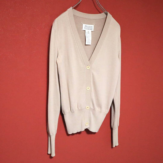 Maison Margiela Pink Rib & Hole Design Cardigan Size S