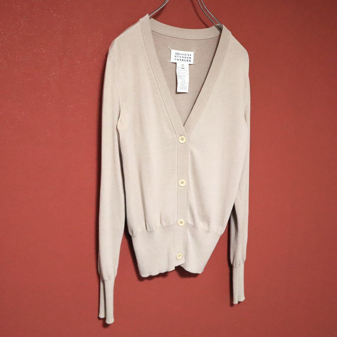 Maison Margiela Pink Rib & Hole Design Cardigan Size S