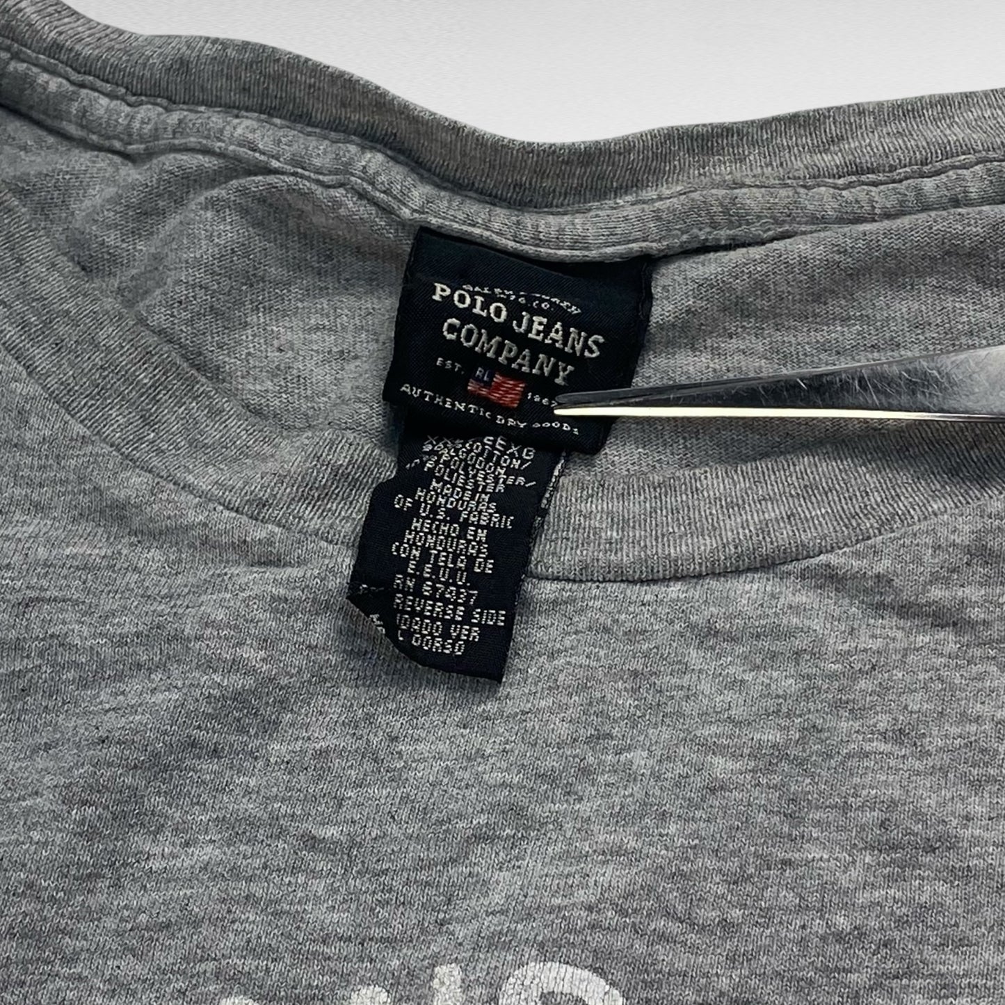 POLO JEANS Ralph Lauren Short Sleeve T-Shirt Gray Size XXL