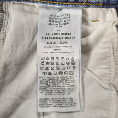 Maison Margiela 23SS Slash Detail Washed Denim Pants Size 36