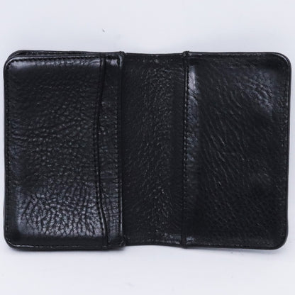 CHROME HEARTS 3 Pocket Scroll Card Case Black Size F