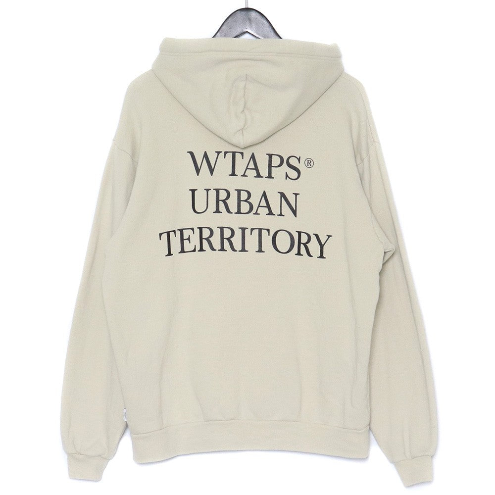 WTAPS 21AW Urban Territory Print Hoodie Cream Size 03