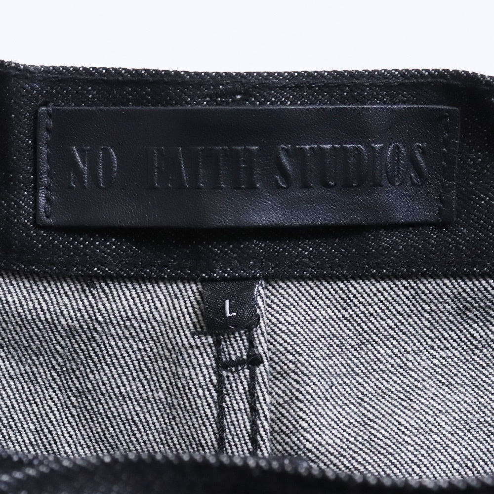 No Faith Studios ULTRA LOOSE FIT JAPANESE DENIM Black Size L