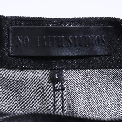 No Faith Studios ULTRA LOOSE FIT JAPANESE DENIM Black Size L