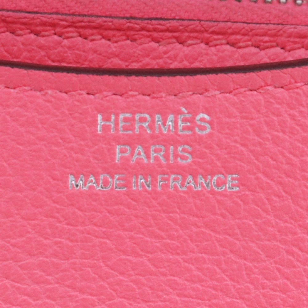 Hermes Constance Slim Wallet Bag Pink Size F