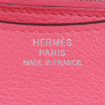 Hermes Constance Slim Wallet Bag Pink Size F