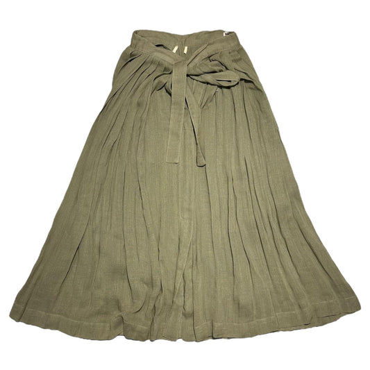 ISSEY MIYAKE 70s Vintage Pleated Wrap Skirt Beige Size JP 9