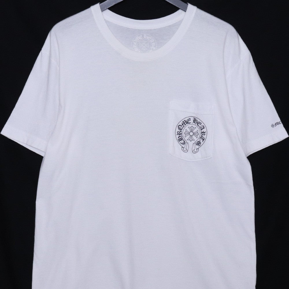 Chrome Hearts Back Horseshoe Print T-Shirt White Size L
