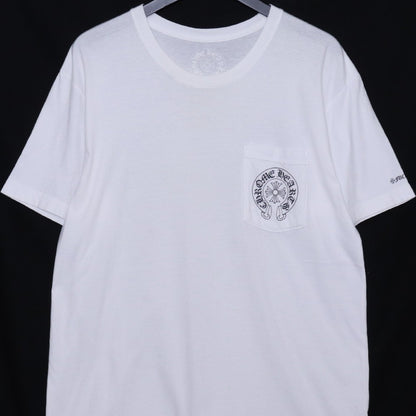 Chrome Hearts Back Horseshoe Print T-Shirt White Size L