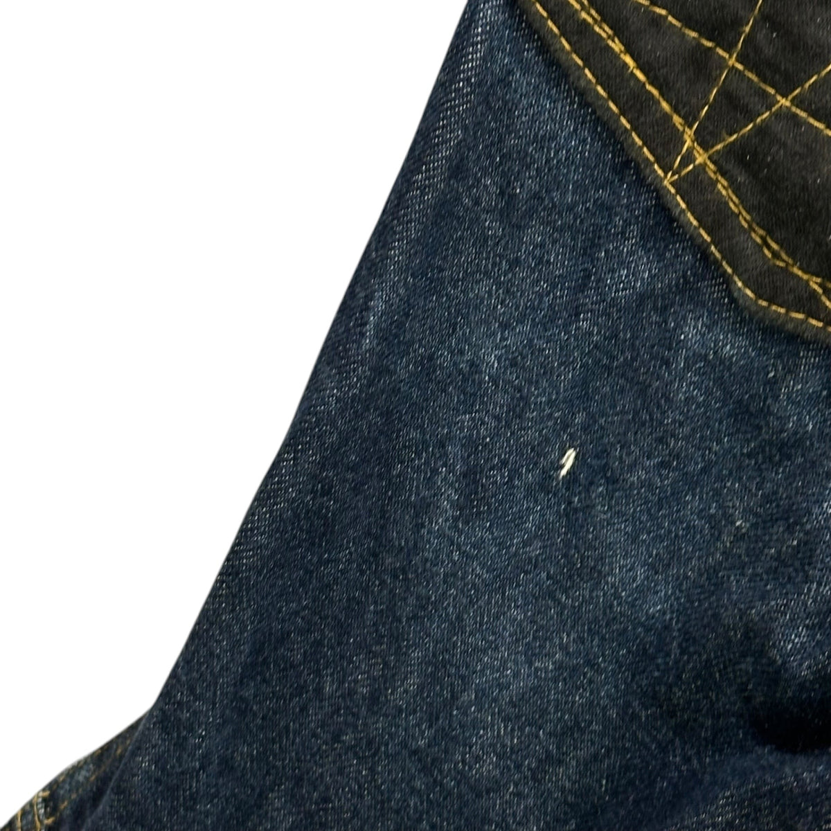 Christopher Nemeth 00s Yellow-Stitch Cropped Denim Pants Size S