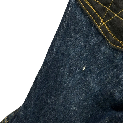 Christopher Nemeth 00s Yellow-Stitch Cropped Denim Pants Size S