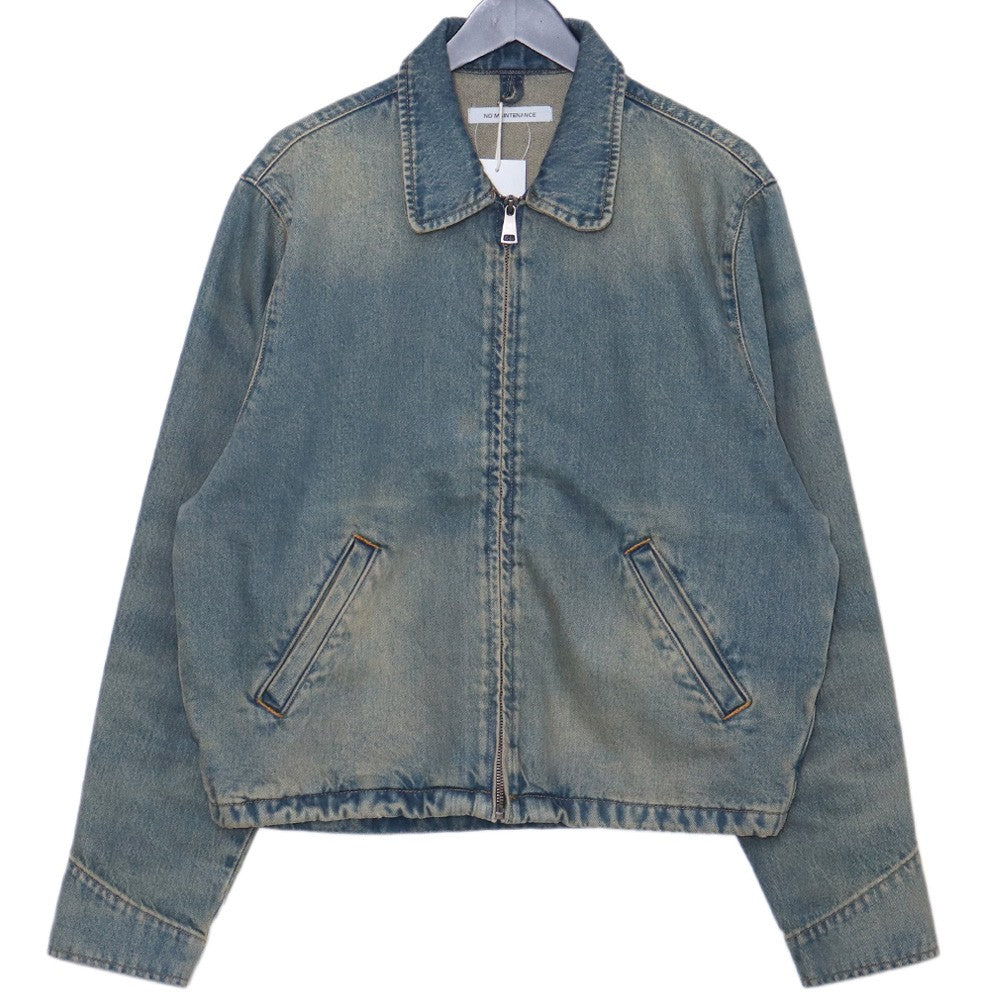 NO MAINTENANCE Sand-Wash Mechanic Jacket Denim Indigo Size S