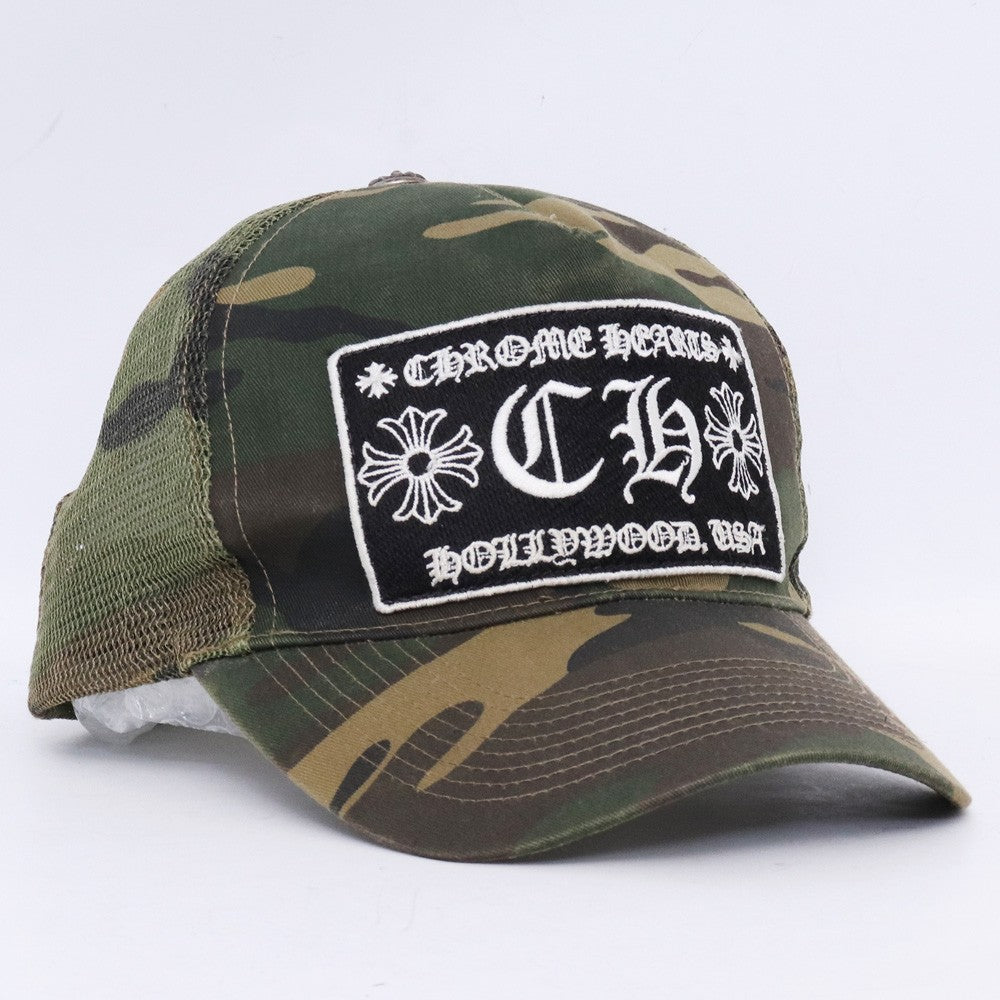 Chrome Hearts Old Crossball Camo Trucker Cap Size 4