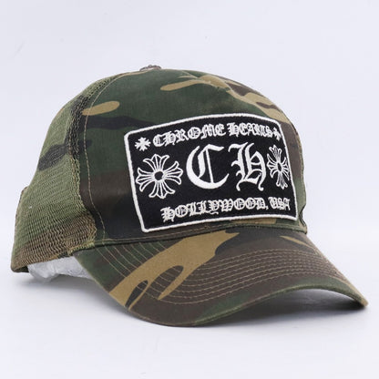 Chrome Hearts Old Crossball Camo Trucker Cap Size 4