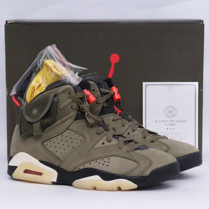 NIKE × TRAVIS SCOTT Air Jordan 6 Olive Sneakers Size 26.5cm