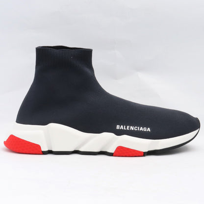 Balenciaga SPEED TRAINER Black Red Sneakers Size EU 43