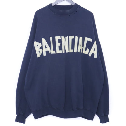 BALENCIAGA 23AW Tape Type Long Sleeve T-Shirt Navy Size L