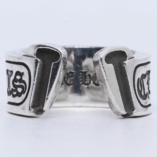 CHROME HEARTS LG Scroll Label Ring Silver Size ONE SIZE