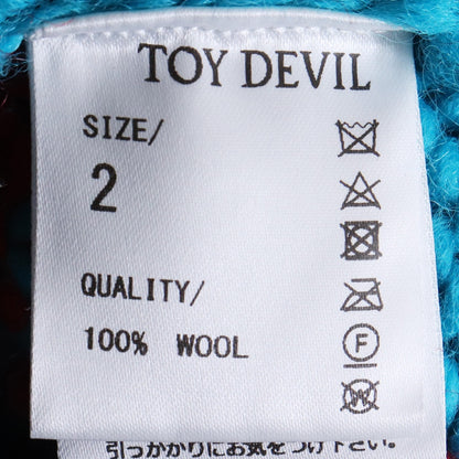 TOY DEVIL 24AW Zip-Up Knit Blouson Blue Size 2
