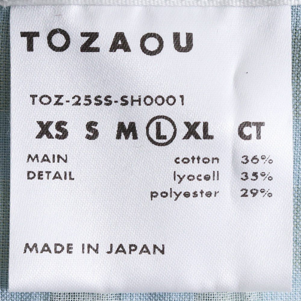 TOZAOU 25SS Cook Lining Check Shirt Blue Size L
