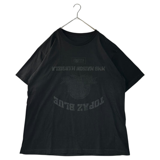 MM6 25SS Topaz Blue T-Shirt Black Oversized Size XL