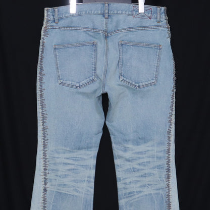 MLVINCE 23AW Distressed Flare Jeans Indigo Size 34