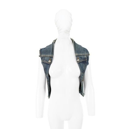 Maison Martin Margiela 2001 S/S Cotton Vest Indigo Size 40