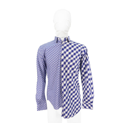COMME des GARCONS SHIRT 2014 SS Blue White Long Sleeve Shirt Size S