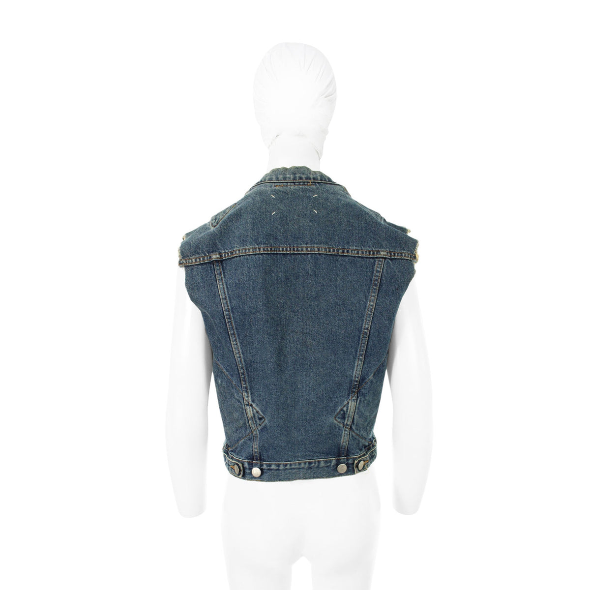 Maison Martin Margiela 2001 S/S Cotton Vest Indigo Size 40