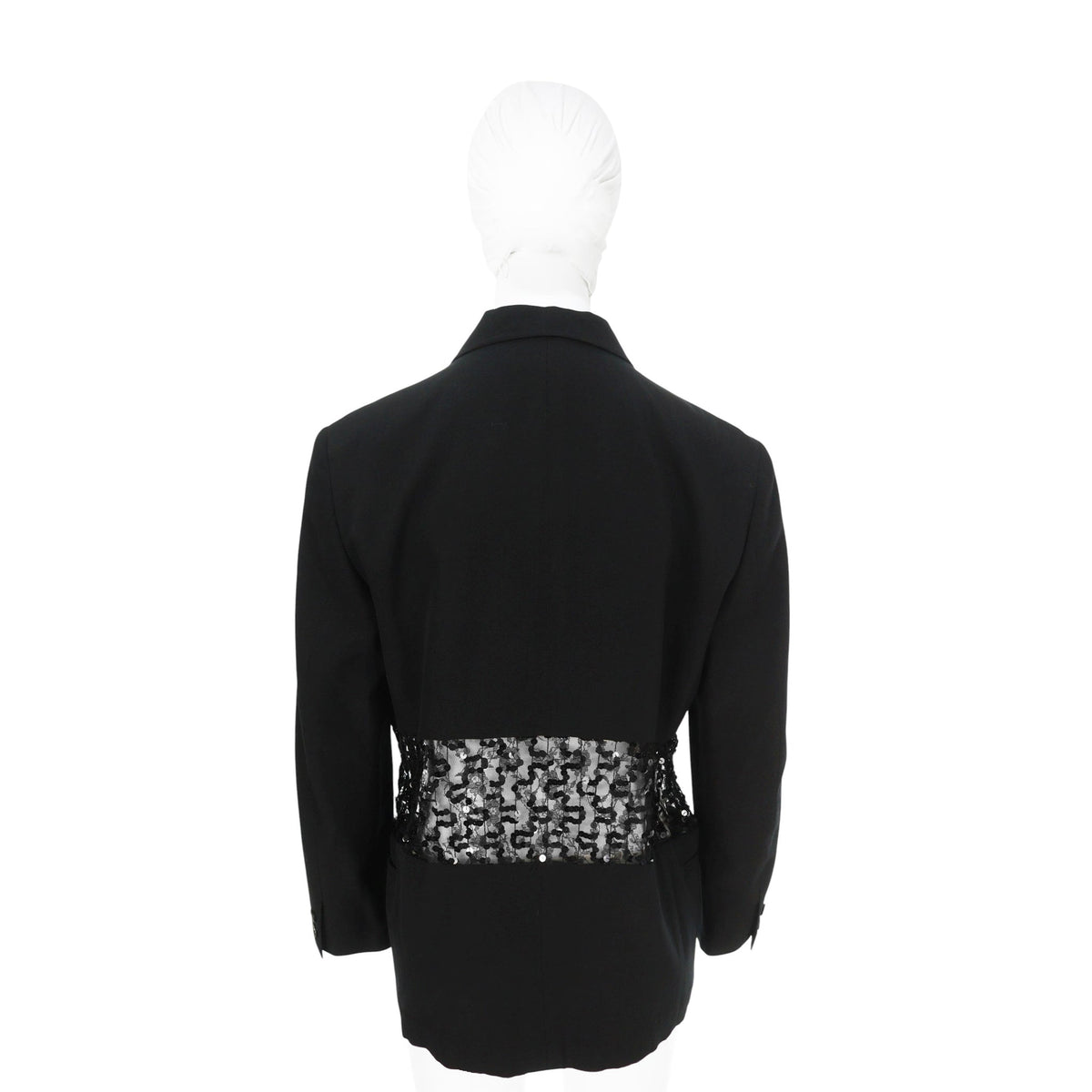 COMME des GARCONS Wool Blend Sequin Jacket Black Size S