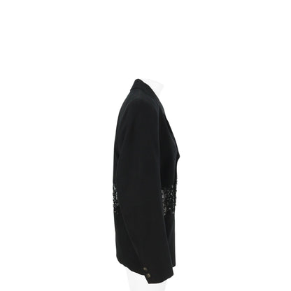 COMME des GARCONS Wool Blend Sequin Jacket Black Size S