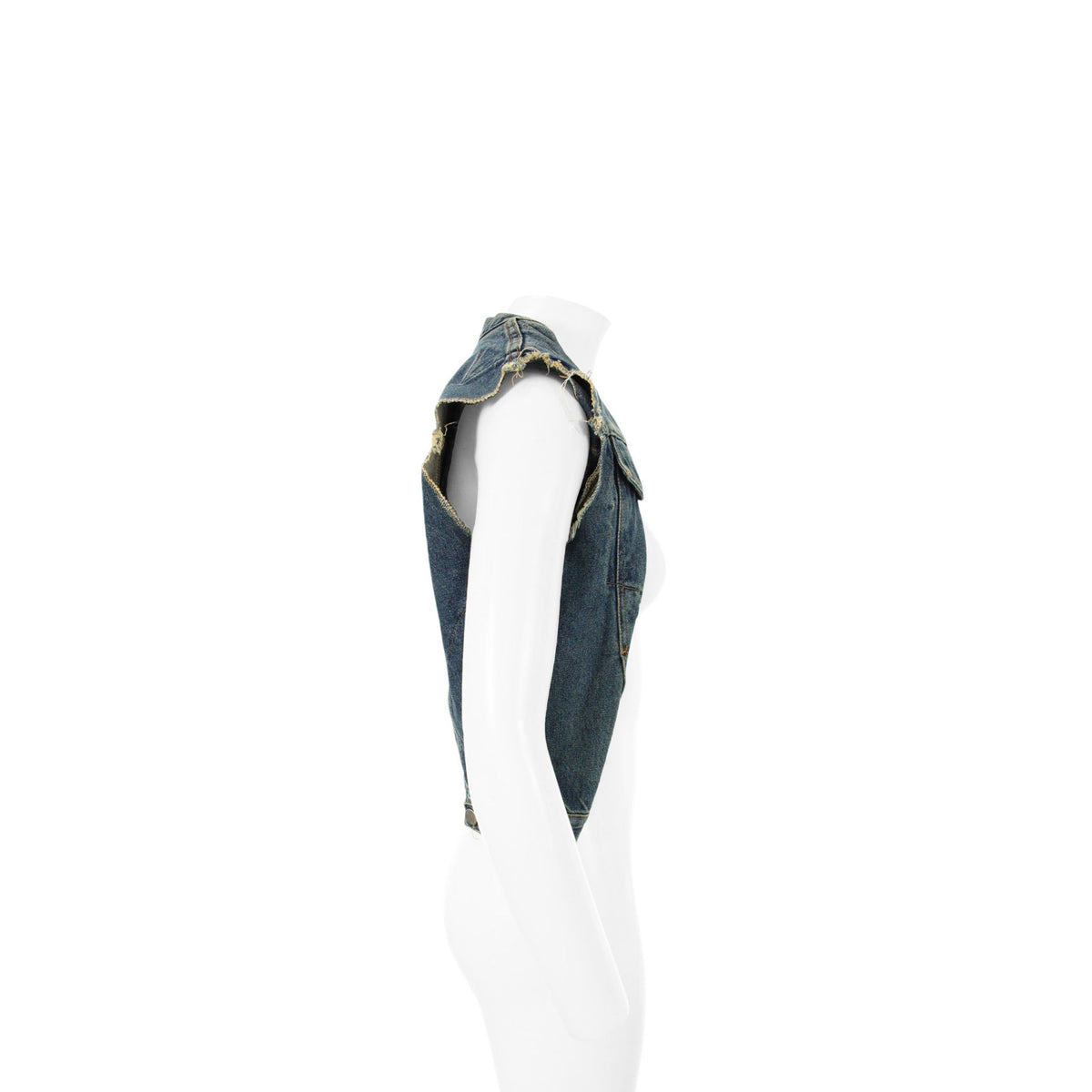 Maison Martin Margiela 2001 S/S Cotton Vest Indigo Size 40